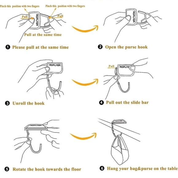 Womens Metal Elephant Glitter Blue Pink Silver Purse Hook Charm - Picture 2 of 4